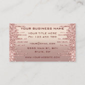 Rose Gold Glitzer Business Card Design Ihre eigene Visitenkarte (Vorderseite)