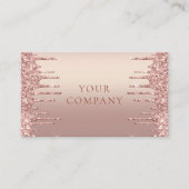 Rose Gold Glitzer Business Card Ihr eigenes Design Visitenkarte (Vorderseite)