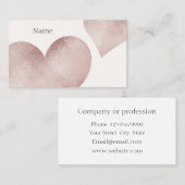 Rose Gold Glitzer Business Card Visitenkarte (Vorne/Hinten)