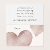 Rose Gold Glitzer Business Card Visitenkarten (Außenseite Aufgefaltet)