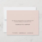 Rose Gold Glitzer Business Dankeskarte (Rückseite)