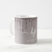 Rose Gold Glitzer Business-Mitarbeiter Einheitlich Kaffeetasse (Vorderseite Links)