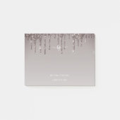 Rose Gold Glitzer Business Staff Monogram Post-it Klebezettel (Vorderseite)