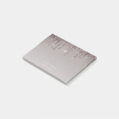 Rose Gold Glitzer Business Staff Monogram Post-it Klebezettel (angewinkelt)