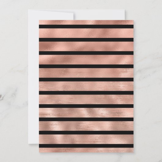 Rose Gold Glitzer Butterfly Moderne Quinceñera Einladung (Rückseite)