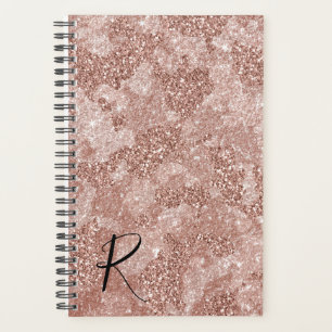 Rose Gold Glitzer Camouflage Jahresprogramm Planer