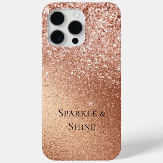 Rose Gold Glitzer Case-Mate iPhone Hülle (Rückseite)