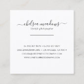 Rose Gold Glitzer Circle Logo-Visitenkarte Quadratische Visitenkarte (Rückseite)