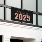 Rose Gold Glitzer Class 2025 Banner (Äußeres Gebäude)
