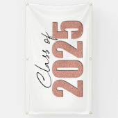 Rose Gold Glitzer Class 2025 Banner (Vertikal)