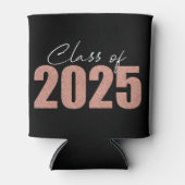 Rose Gold Glitzer Class 2025 Dosenkühler (Vorderseite)