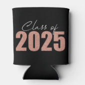 Rose Gold Glitzer Class 2025 Dosenkühler (Rückseite)