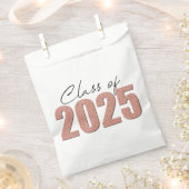 Rose Gold Glitzer Class 2025 Geschenktütchen (Ausgeschnitten)