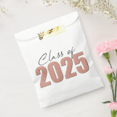 Rose Gold Glitzer Class 2025 Geschenktütchen (Versiegelt)