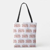 Rose Gold Glitzer Class 2025 Tasche (Rückseite)