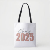 Rose Gold Glitzer Class 2025 Tasche (Vorderseite)