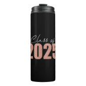 Rose Gold Glitzer Class 2025 Thermosbecher (Vorderseite)
