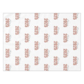 Rose Gold Glitzer Class 2025 Tischdecke (Vorderseite (Horizontal))