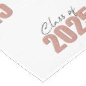 Rose Gold Glitzer Class 2025 Tischdecke (Schrägansicht)