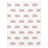 Rose Gold Glitzer Class 2025 Tischdecke (Vorderseite)