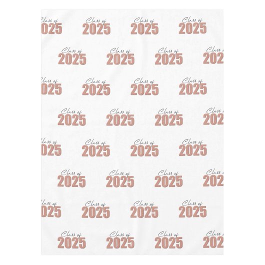 Rose Gold Glitzer Class 2025 Tischdecke (Vorderseite)