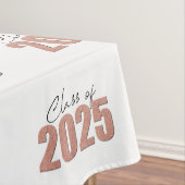 Rose Gold Glitzer Class 2025 Tischdecke (Beispiel)