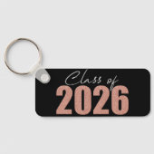 Rose Gold Glitzer Class 2026 Schlüsselanhänger (Rückseite)