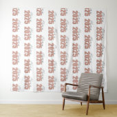 Rose Gold Glitzer Class of 2025 Foto Backdrop Wandteppich (Beispiel (Horizontal))