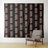Rose Gold Glitzer Class of 2025 Foto Backdrop Wandteppich (Beispiel (Horizontal))