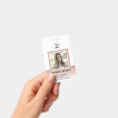 Rose Gold Glitzer Company Security ID Foto Name Ausweis (Handheld)