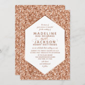 Rose Gold Glitzer Confetti Hochzeit Einladungen (Vorne/Hinten)