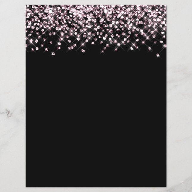 Rose Gold Glitzer Confetti Scrapbook Paper (Vorderseite)