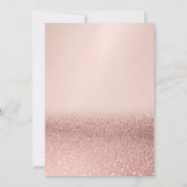 Rose Gold Glitzer Cupcake Einladung (Rückseite)