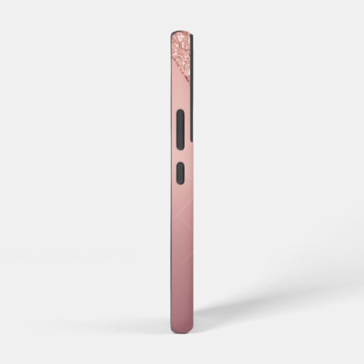 Rose Gold Glitzer Custom Text Samsung Galaxy Fall Hülle (Rechte Seite)