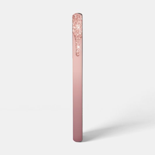 Rose Gold Glitzer Custom Text Samsung Galaxy Fall Samsung Galaxy Hülle (Linke Seite)