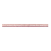 Rose Gold Glitzer Custom Text Wedding Ribbon Satinband (Vorderseite)