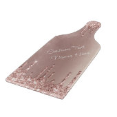 Rose Gold Glitzer Cutting Board mit benutzerdefini Schneidebrett (Ecke)