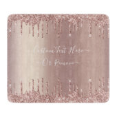 Rose Gold Glitzer Cutting Board mit benutzerdefini Schneidebrett (Vorderseite)