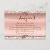 Rose Gold Glitzer Damask Gut wollen Begleitkarte (Vorderseite)