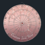 Rose Gold Glitzer Dart Board mit benutzerdefiniert Dartscheibe<br><div class="desc">Personalisierte Dartboards mit benutzerdefinierten Text Rose Gold Blush Glitzer Sparkle Tropfen Hochzeit oder Party / Geschenk - Fügen Sie Ihren einzigartigen Text / Name oder entfernen Text - Make your Special Dart Board Geschenk - Neu vergrössern und verschieben oder entfernen und hinzufügen / Elemente mit Anpassungstool. Wählen Sie Schriftart /...</div>