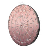 Rose Gold Glitzer Dart Board mit benutzerdefiniert Dartscheibe (Vorderseite rechts)