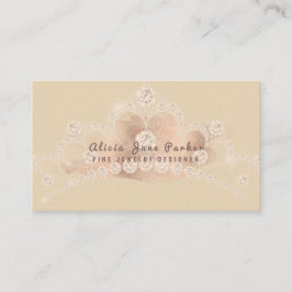 Rose Gold Glitzer Diamanten Schmuck Designer Visitenkarte