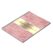 Rose Gold Glitzer Diamond Notizblock (Linke Seite)