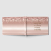 Rose Gold Glitzer Diamonds Wedding Gästebuch (Voll)