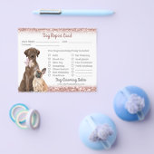 Rose Gold Glitzer Dog Grooming Report Card Flyer (Einzeln)