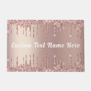 Rose Gold Glitzer Doormat mit benutzerdefiniertem Fußmatte