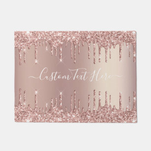 Rose Gold Glitzer Doormat mit benutzerdefiniertem Fußmatte
