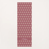 Rose Gold Glitzer Dot Muster Personalisiert Yogamatte (Vorderseite)