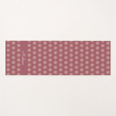 Rose Gold Glitzer Dot Muster Personalisiert Yogamatte (Vorderseite (Horizontal))
