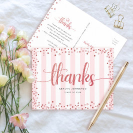 Rose gold Glitzer Drehbuch chic Abschluss vielen D Postkarte